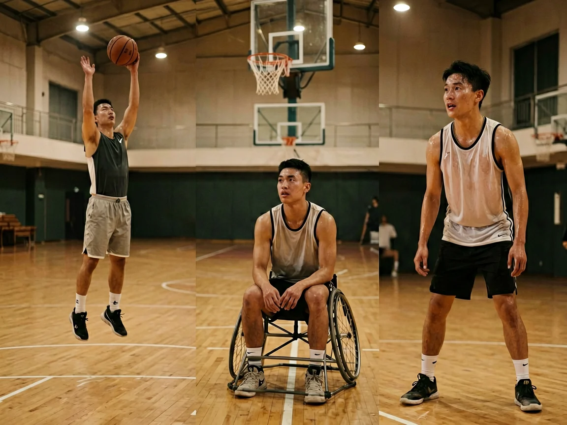 篮球赛前热身,韩旭篮球球员